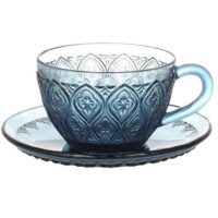 ダルトン(Dulton) 食器 グラスカップ&ソーサー フィオーレ ブルー 160ml A615-818BL