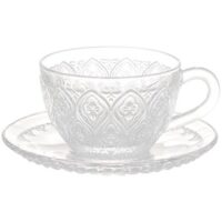 ダルトン(Dulton) 食器 グラスカップ&ソーサー フィオーレ クリア 160ml A615-818CL